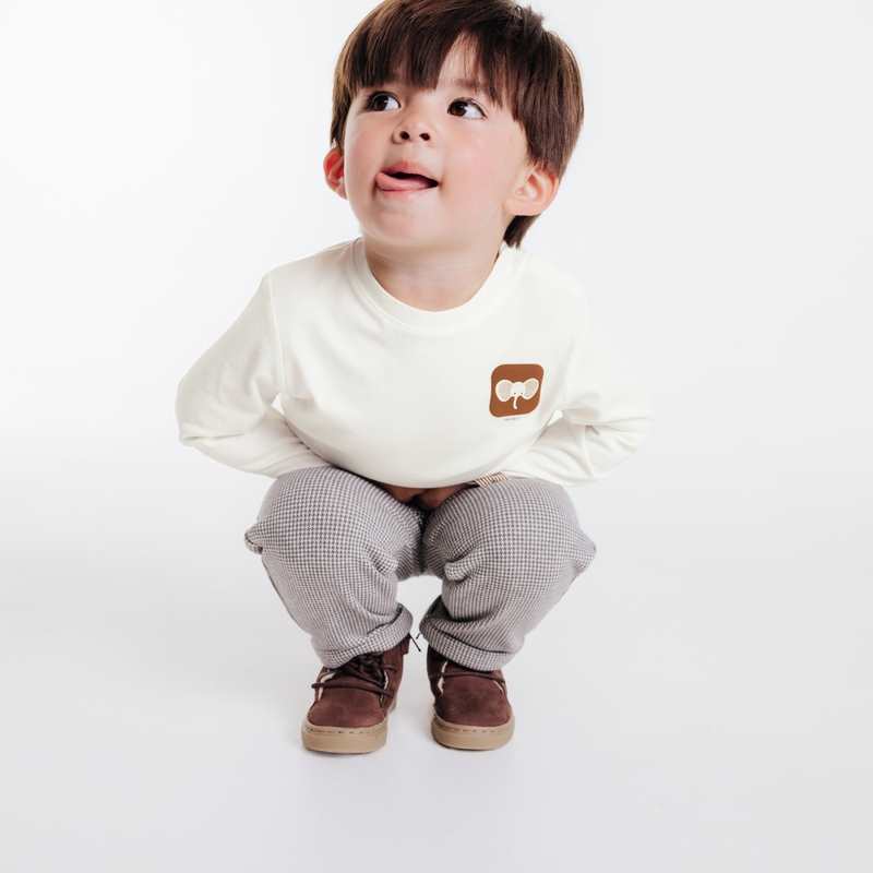 T-shirt éléphant blanc bébé garçon