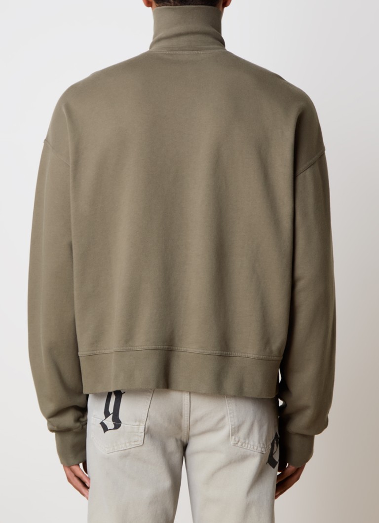 Palm Angels Sweater with half zip and logo