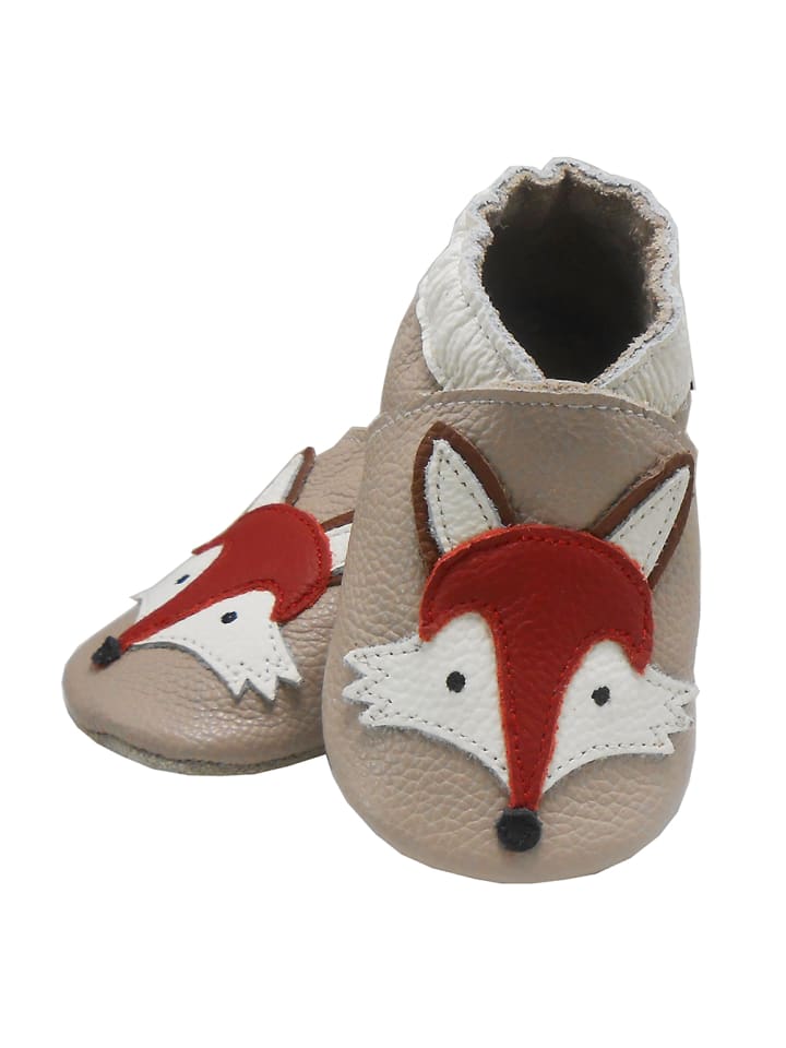 Yalion Leder-Krabbelschuhe 