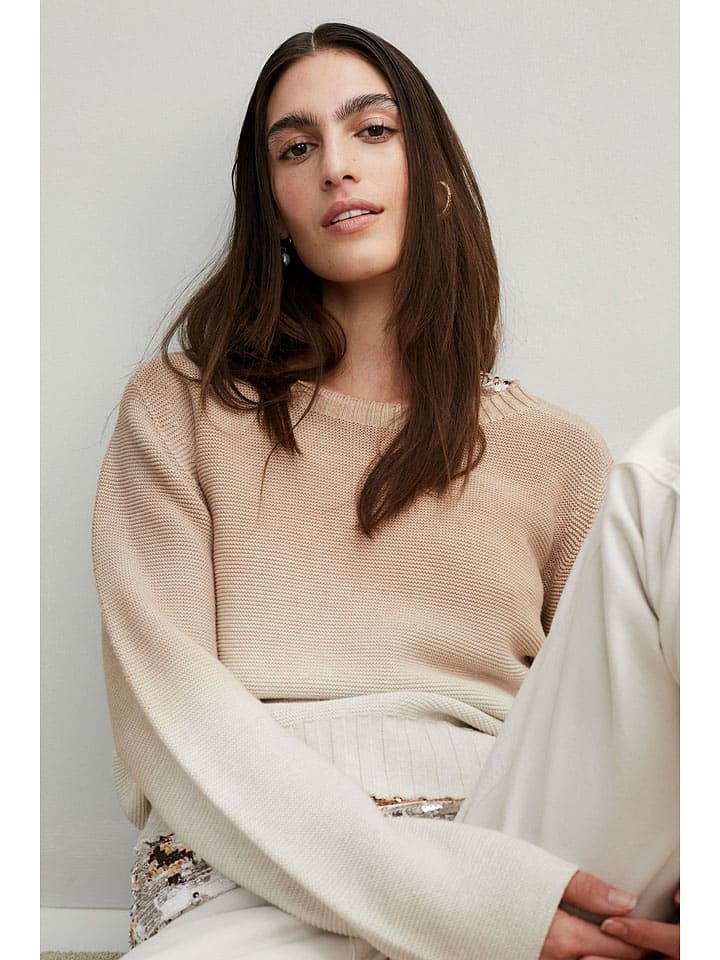Oui Pullover in Beige günstig kaufen