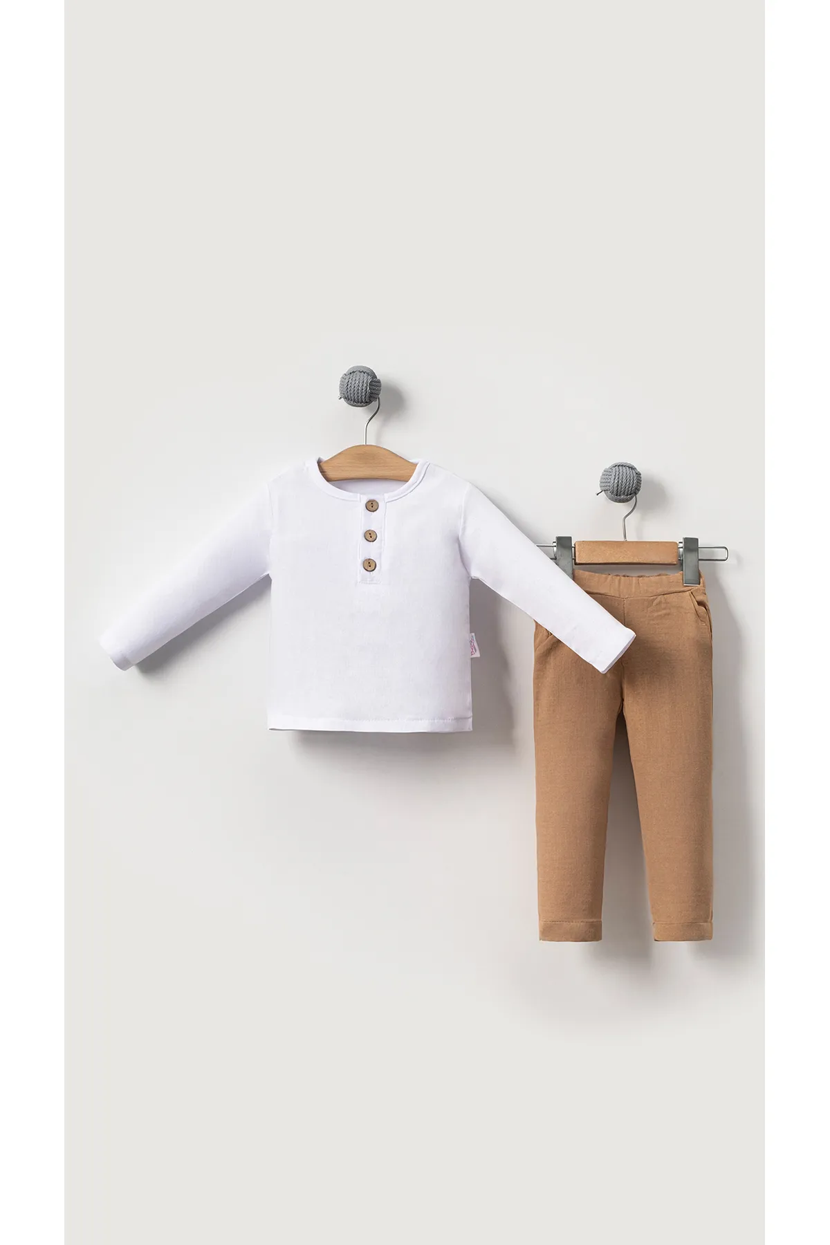 Bubito  Unisex Baby & Kind 100 % Baumwolle Musselin Unterteil Pyjama Set-Braun