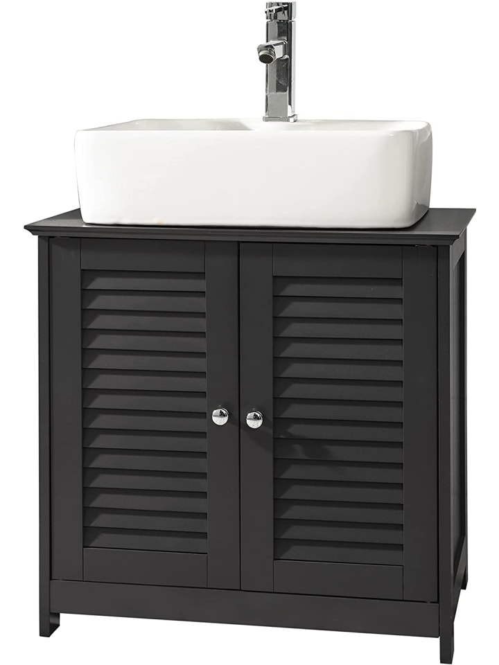 SoBuy Waschbeckenunterschrank in Dunkelgrau - (B)60 x (H)58 x (T)35cm günstig kaufen onesize