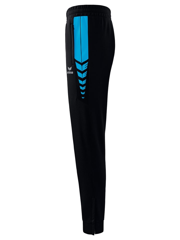 erima Six Wings Trainingshose in schwarz/curacao günstig kaufen