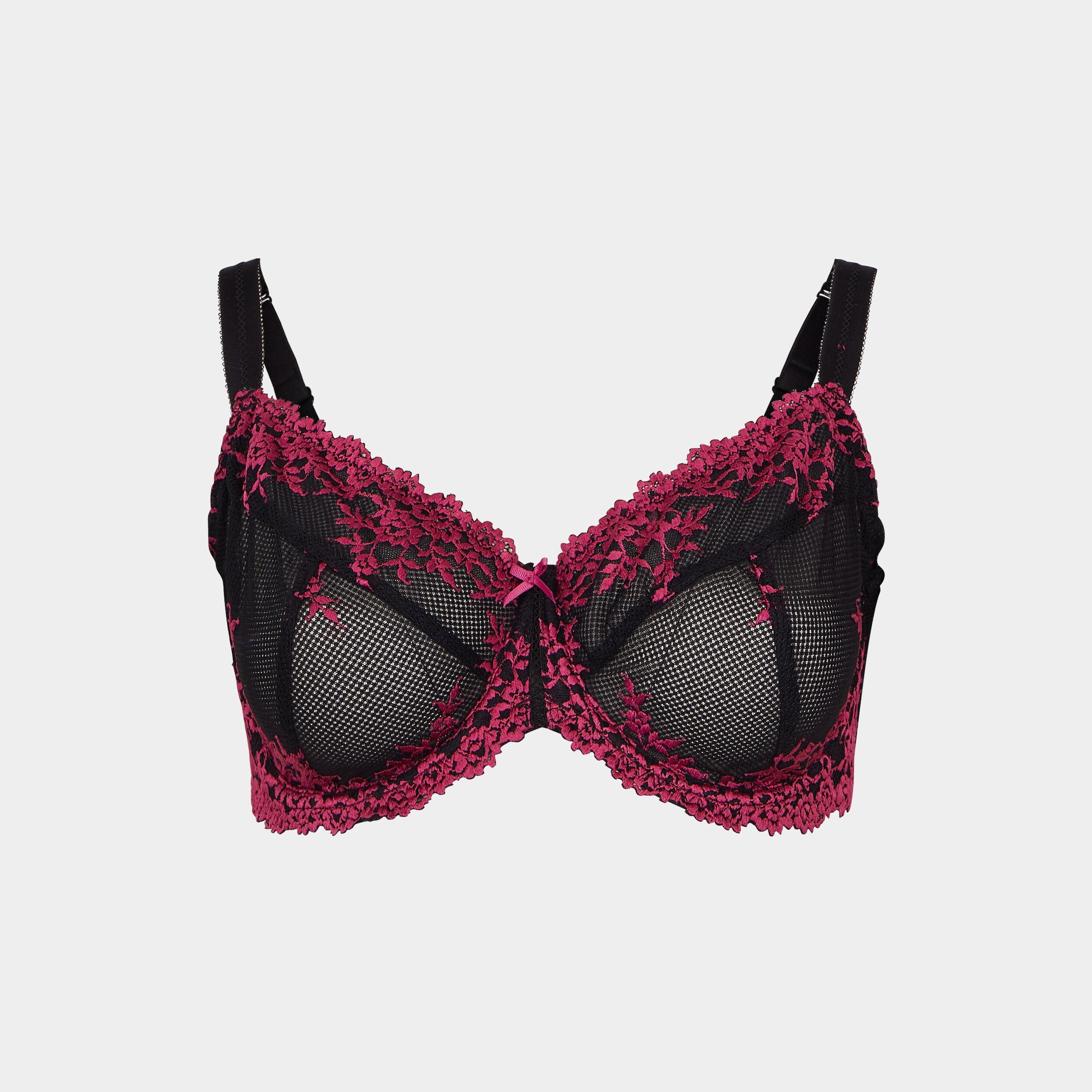 Soutien-gorge corbeille en dentelle violet femme grande taille | La Halle
