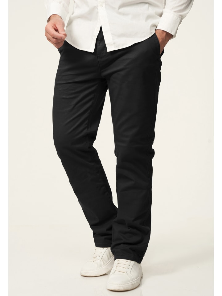 DAILY COTTON Chinohose - DCDAVIE Chino Hose Jeans Stoffhose Straight-Fit in Schwarz günstig kaufen
