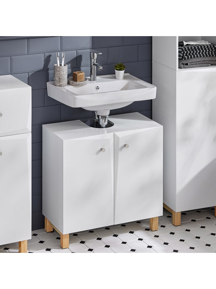 SoBuy Waschbeckenunterschrank in Weiß - (B)60 x (H)60 x (T)30cm günstig kaufen onesize