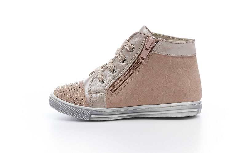 Sneakers hautes cuir croute velours Circa