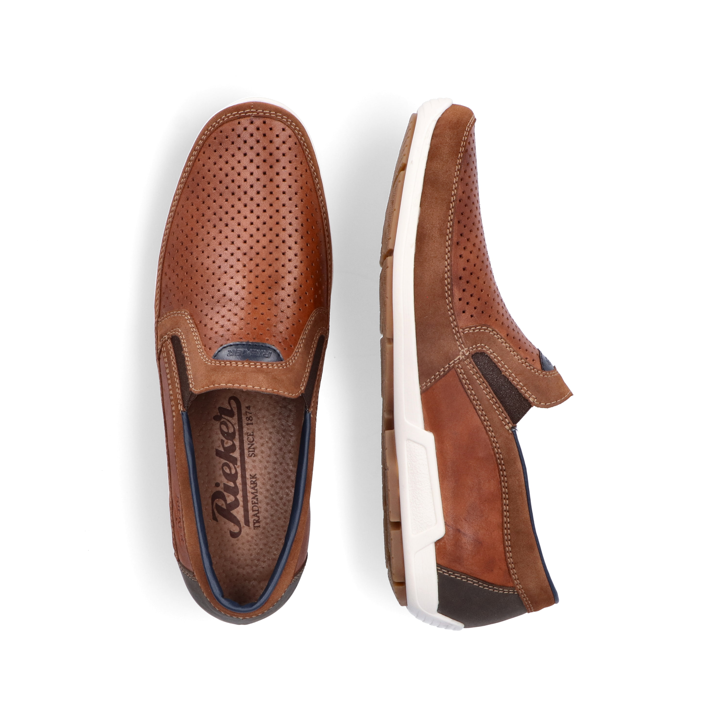 Rieker Herren Slipper karamellbraun