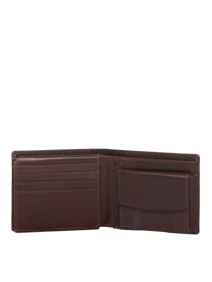 SID & VAIN Leder-Geldbörse echt Leder Geldbeutel handgefertigt Portemonnaie in braun günstig kaufen onesize