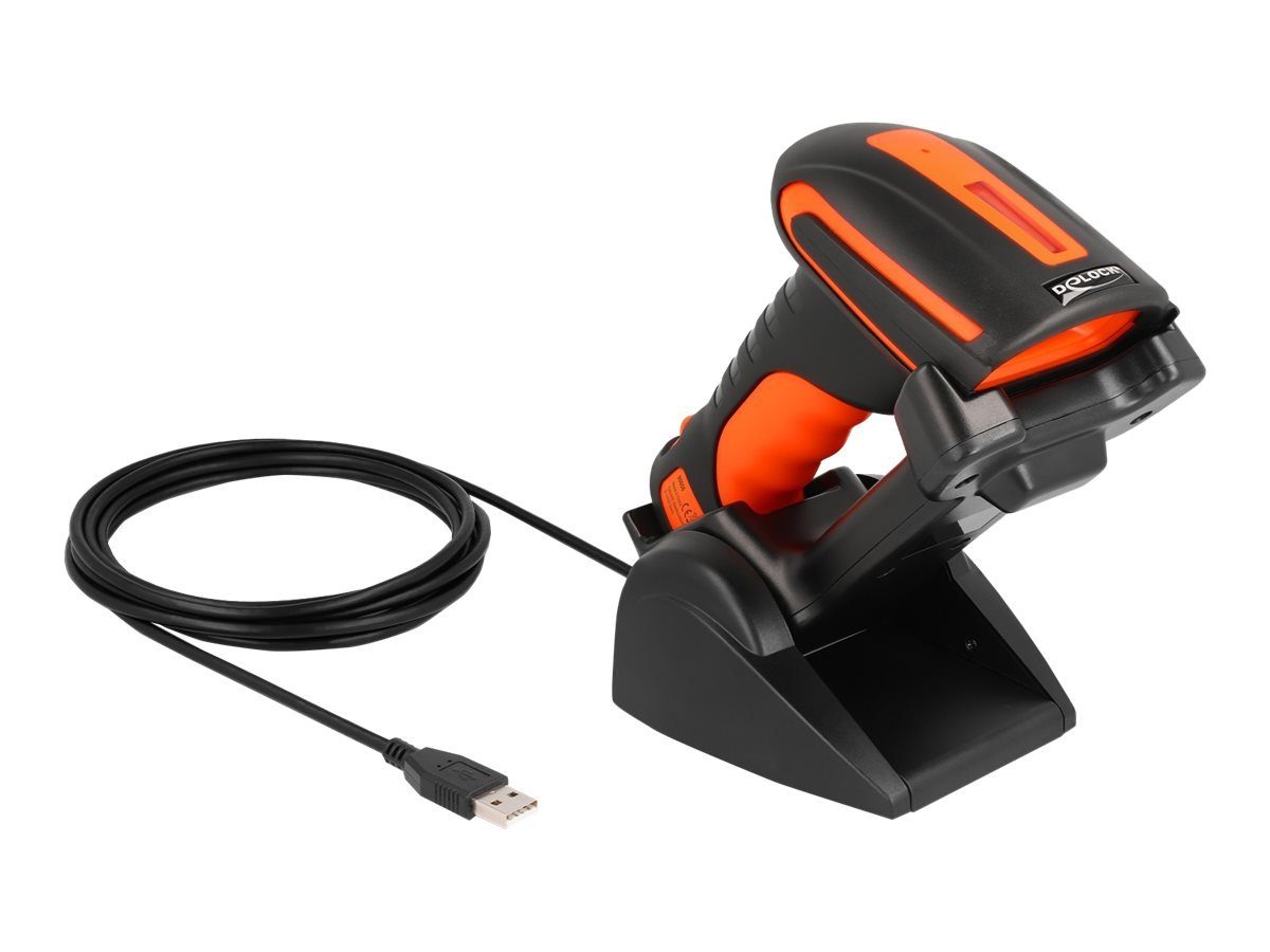Delock DELOCK Industrie Barcode Scanner 1D und 2D für 2,4GHz oder Bluetooth m Handscanner
