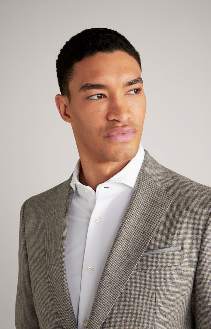 Flanell-Anzug Haspar-Bloom in Beige gemustert
