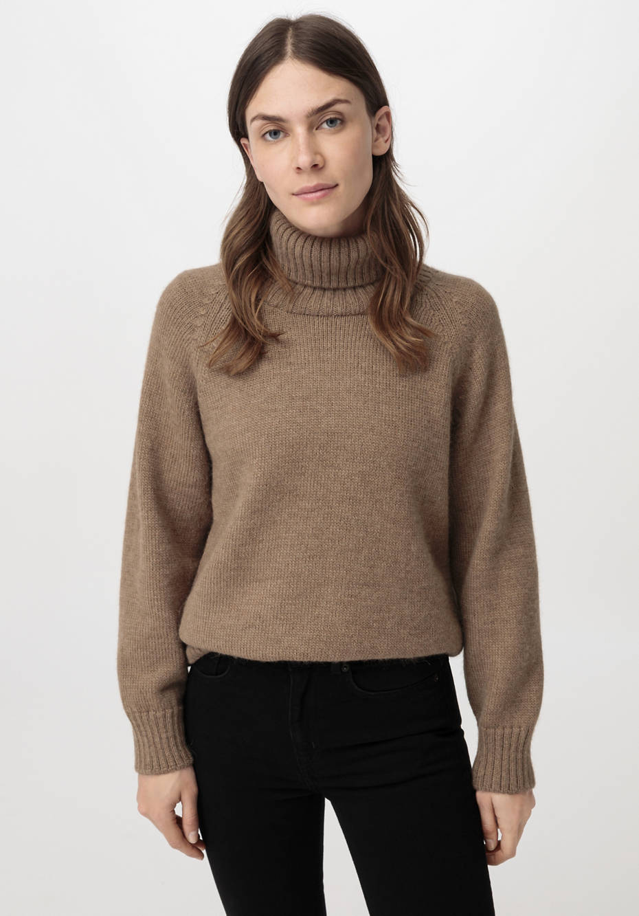Pullover aus Alpaka mit Bio-Schurwolle