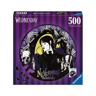 Wednesday Rund-Puzzle Nevermore Academy (500 Teile)