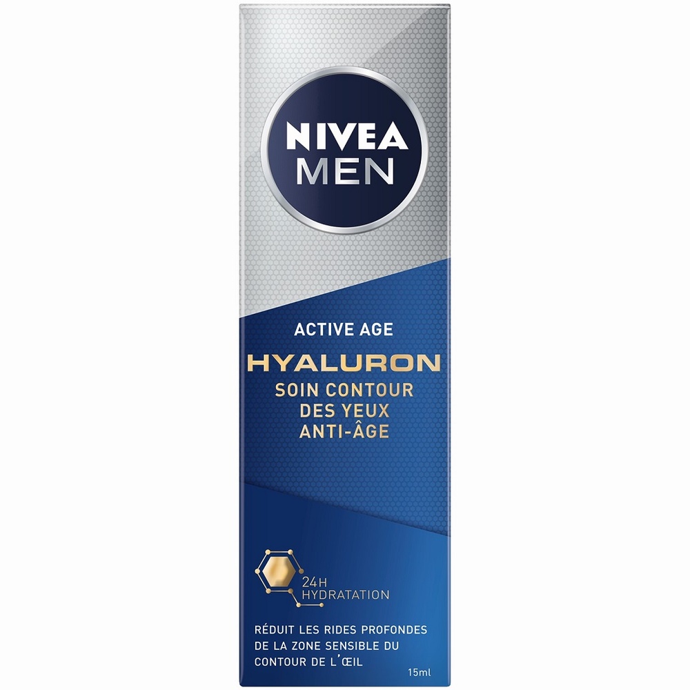nivea ACTIVE AGE HYALURON - Soin contour des yeux anti-âge Acide hyaluronique Crème soin visage homme