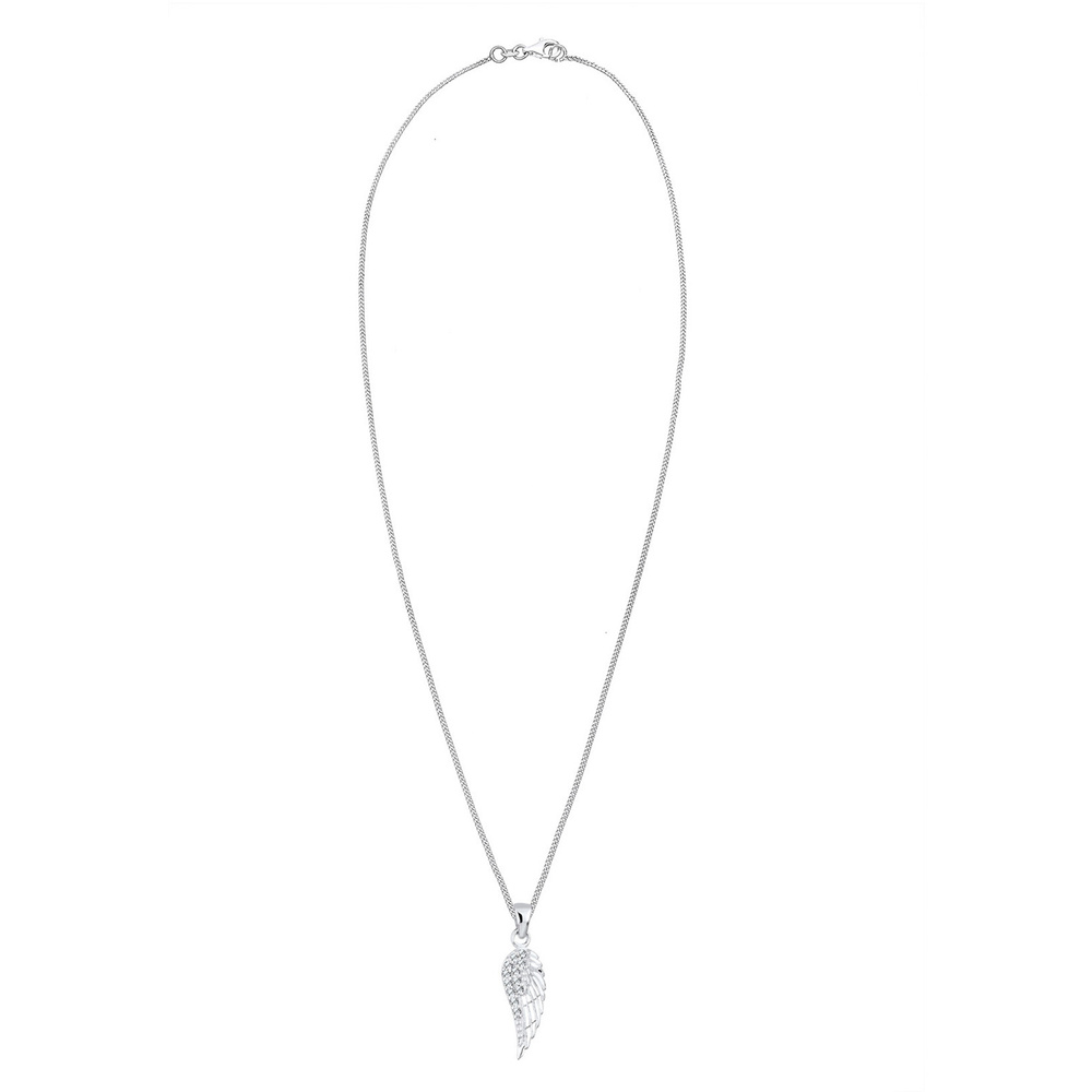Elli Elli by Julie & Grace Collier Femme Aile avec Cristal en Argent 925, Collier mati collier