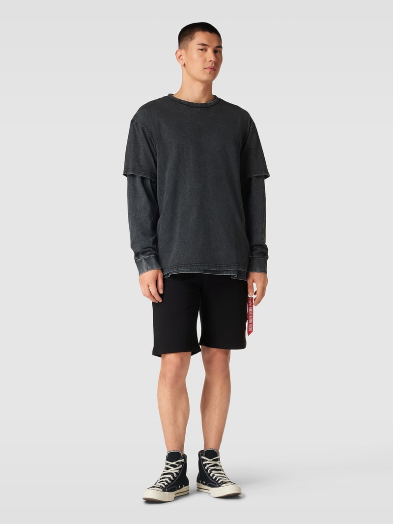 Shorts mit Label-Details in schwarz