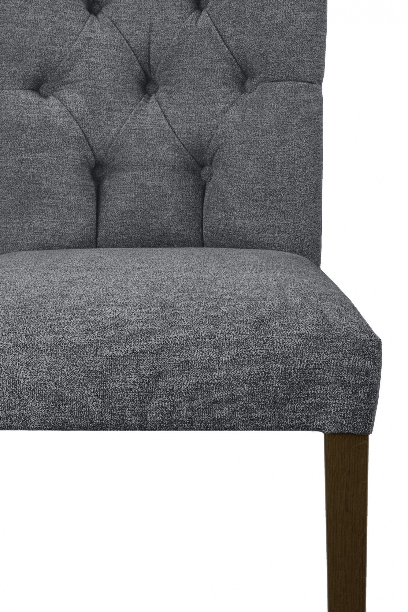 Leonique 4-Fußstuhl Peillon (Set, 2 St), Mit Massivholzbeinen und mit Knopfsteppung