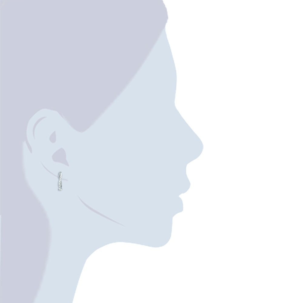 Rafaela Donata Créoles en argent Argent sterling Oxyde de zirconium (CZ) en Argent Boucles d'oreilles