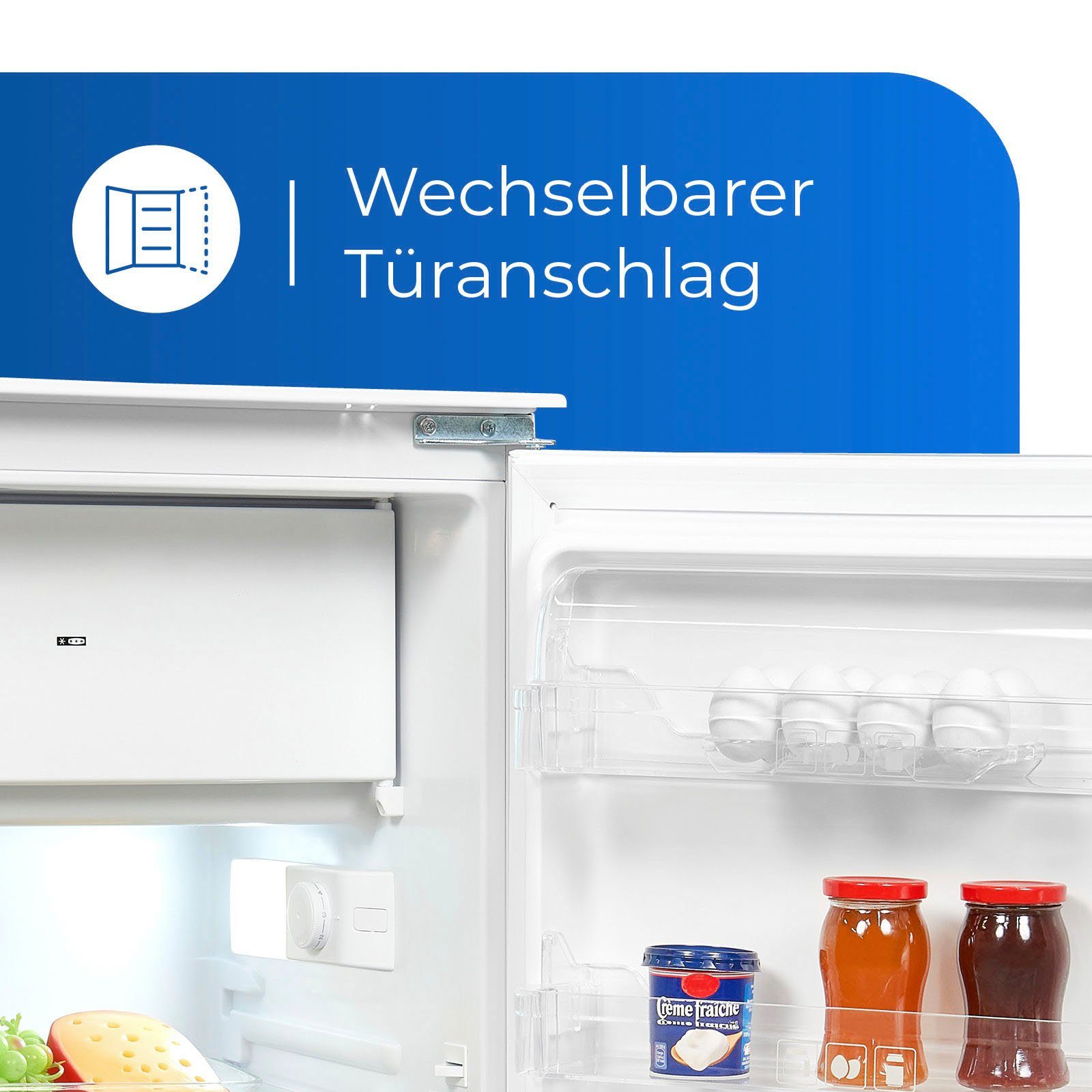 exquisit Einbaukühlschrank EKS131-4-E-040E, 88 cm hoch, 54 cm breit