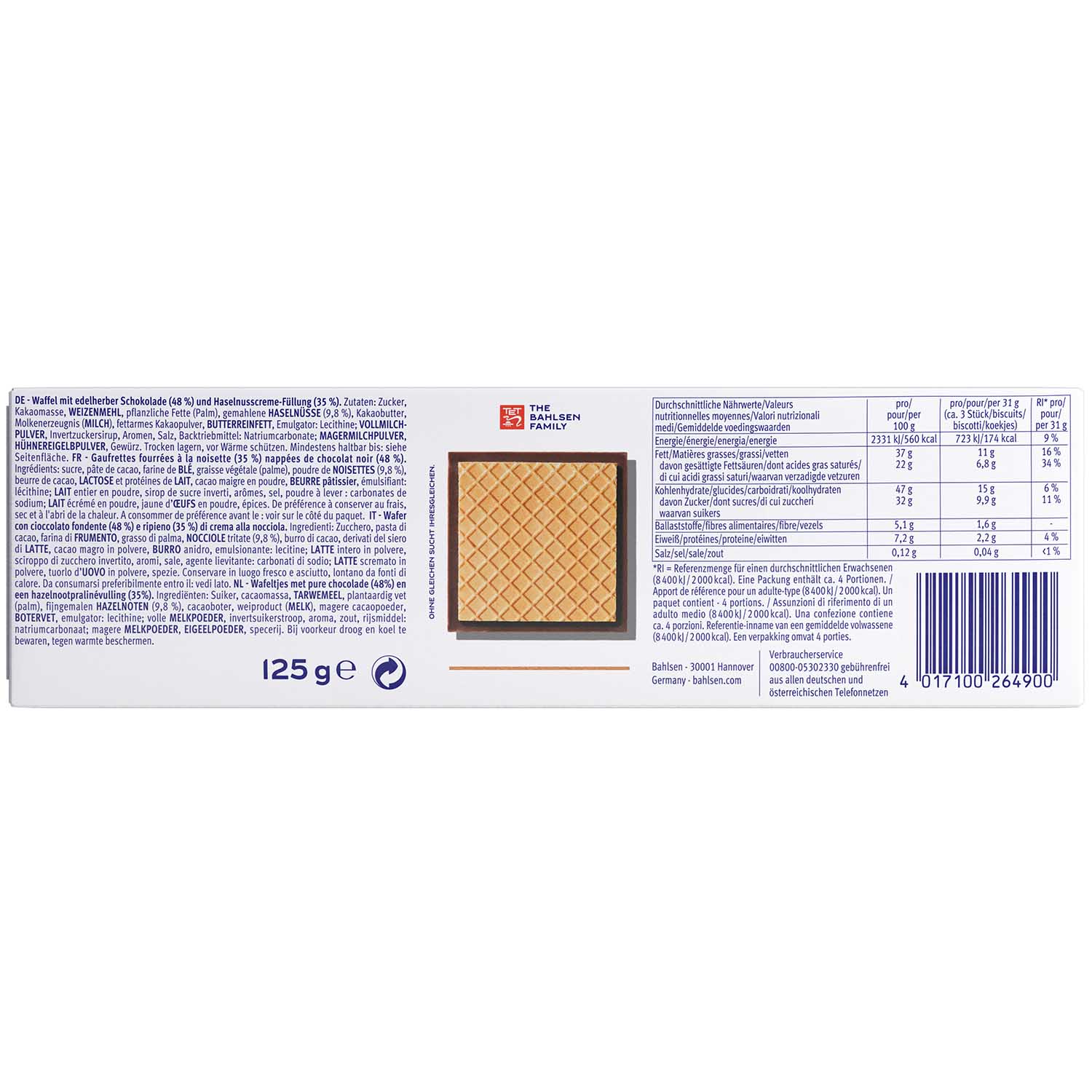 Bahlsen Ohne Gleichen Edelherb 125g