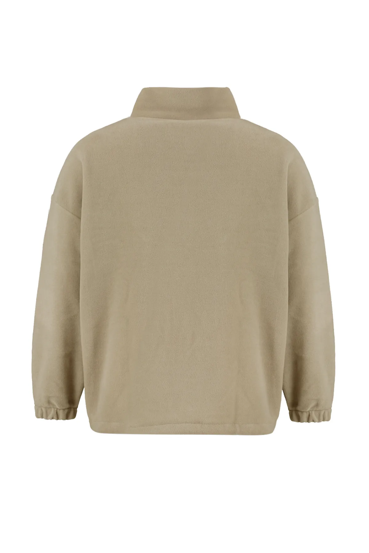 Trendyol Curve  Fleece-Strick-Sweatshirt mit steinernem Spitzendetail TBBAW23AO00021