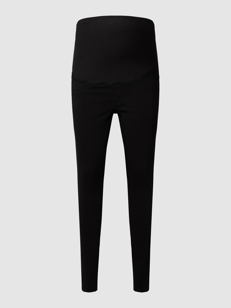 Umstands-Leggings mit elastischem Bund in schwarz