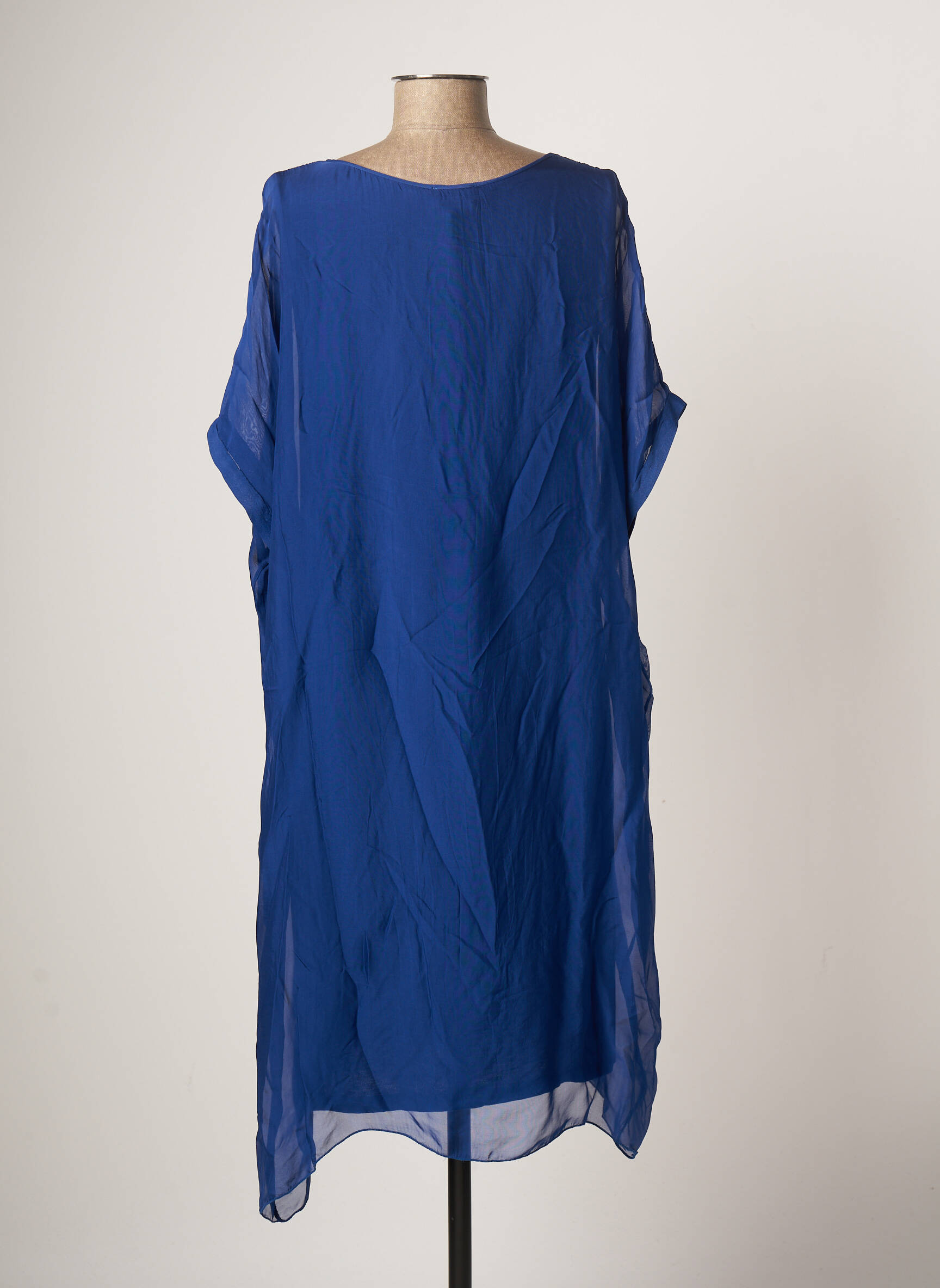 B Yu Tuniquemanchecourte Femme couleur bleu