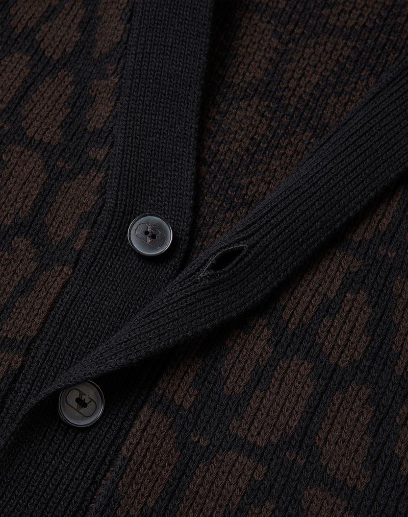 ULD CARDIGAN MED TOILE-IKONOGRAFI-MØNSTER