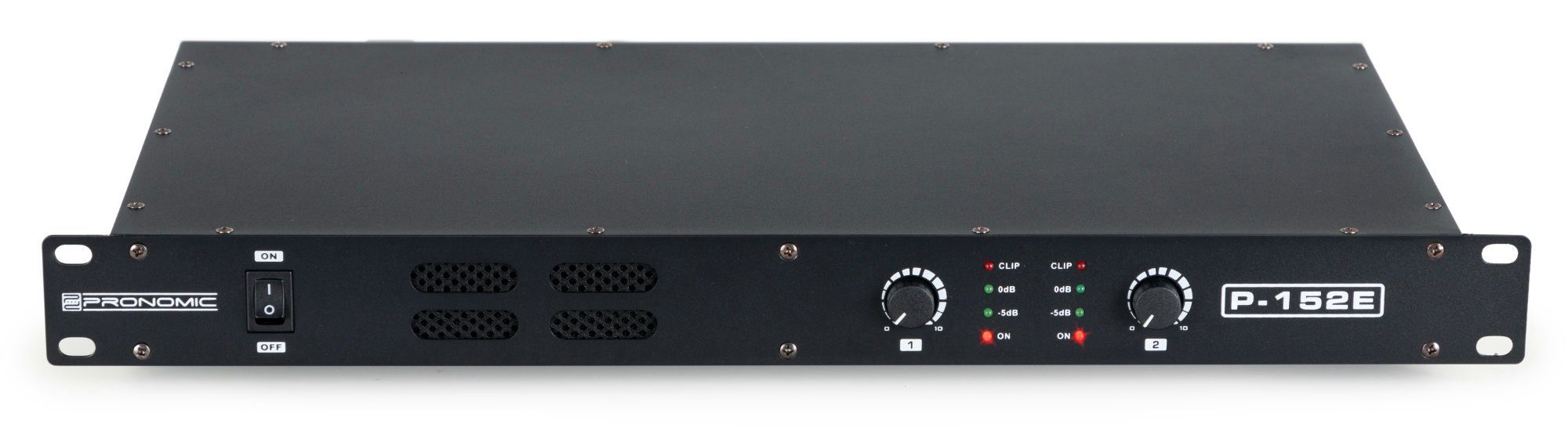 Pronomic P-152E MKII Endstufe 1HE Audioverstärker (Anzahl Kanäle: 2, 300 W, geeignet für Monitor-Betrieb oder Studio/HiFi)