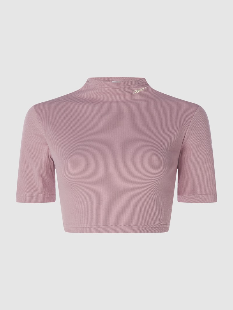 Cropped T-Shirt mit Stretch-Anteil in rosé