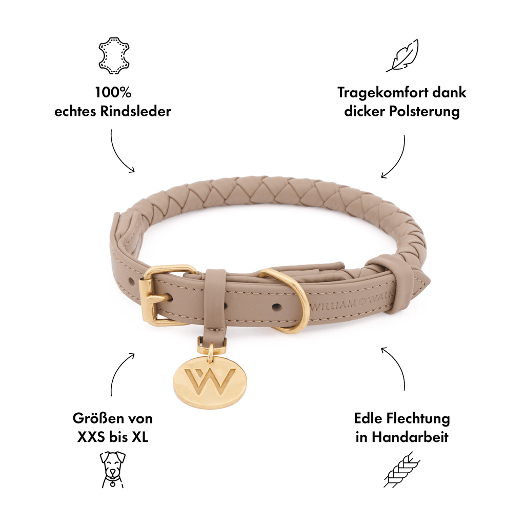 William Walker Hundehalsbänder William Walker Hundehalsband Twisted Sand XXL
