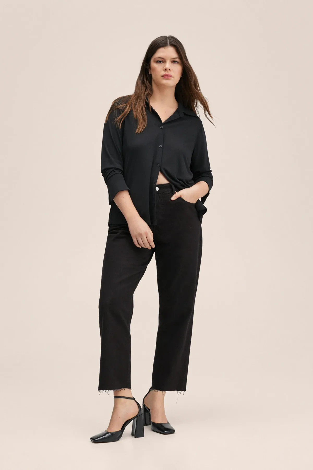 MANGO  27009805 Damen / Mädchen Schwarzer Denim