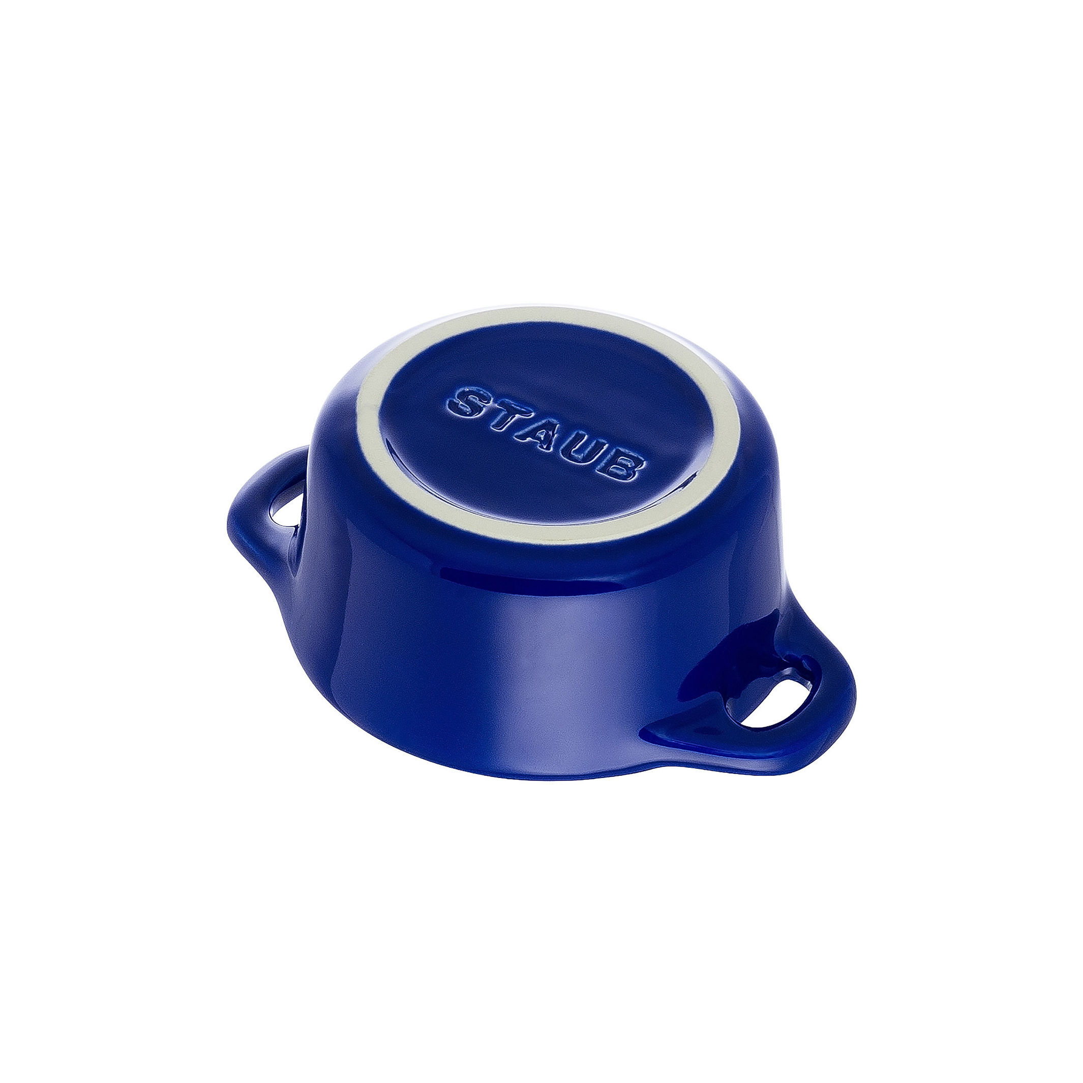 Mini Cocotte 10 cm, rund, Dunkelblau, Keramik