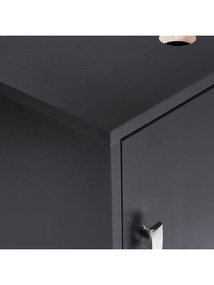 Beliani Waschbeckenunterschrank LIMERIA in Schwarz - (W) 45 x (H) 47 x (L) 30 cm günstig kaufen onesize