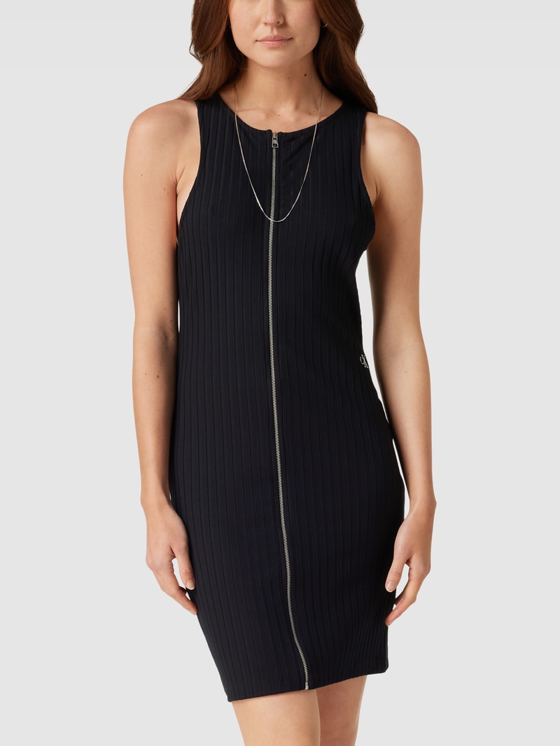 Minikleid mit Reißverschluss in black