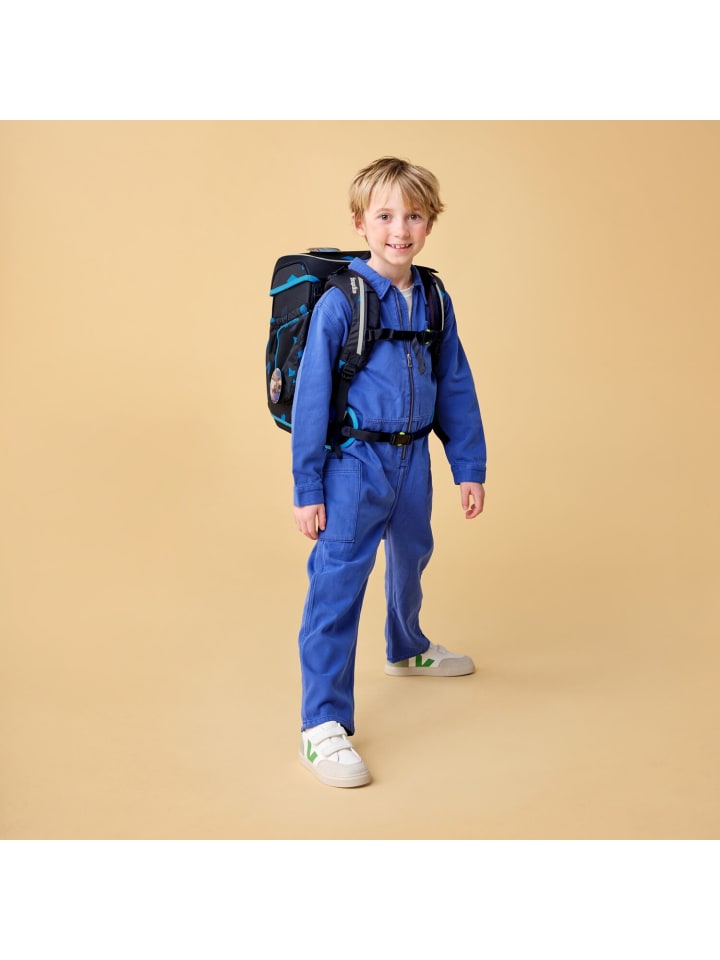 Ergobag Grundschulranzen-Set CUBO VerfolgBärjagd 5-tlg. in Blau günstig kaufen onesize