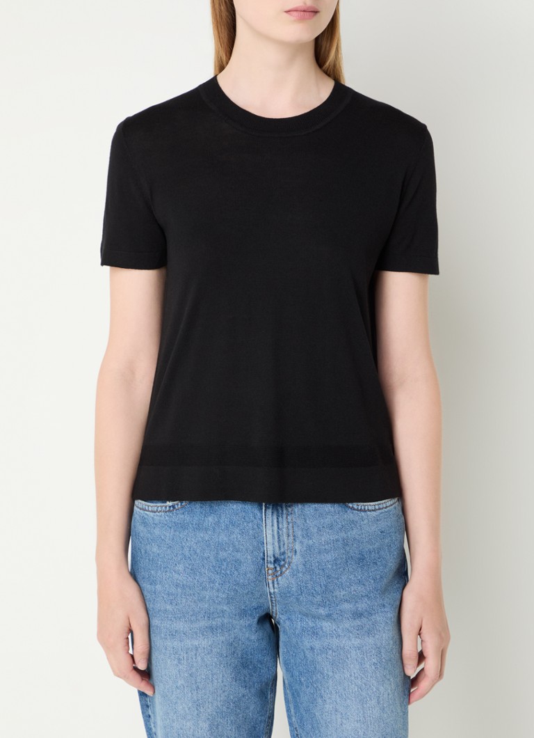 Benetton Fine-knit top in silk blend