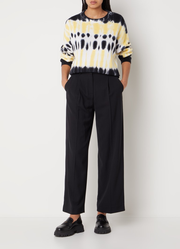Pulover Ba&sh Tutti din tricot fin cu imprimeu tie-dye