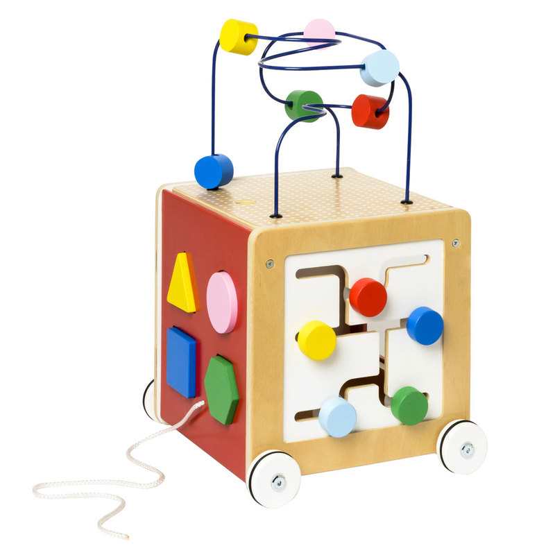 Cube d'activité à tirer en bois Oxybul