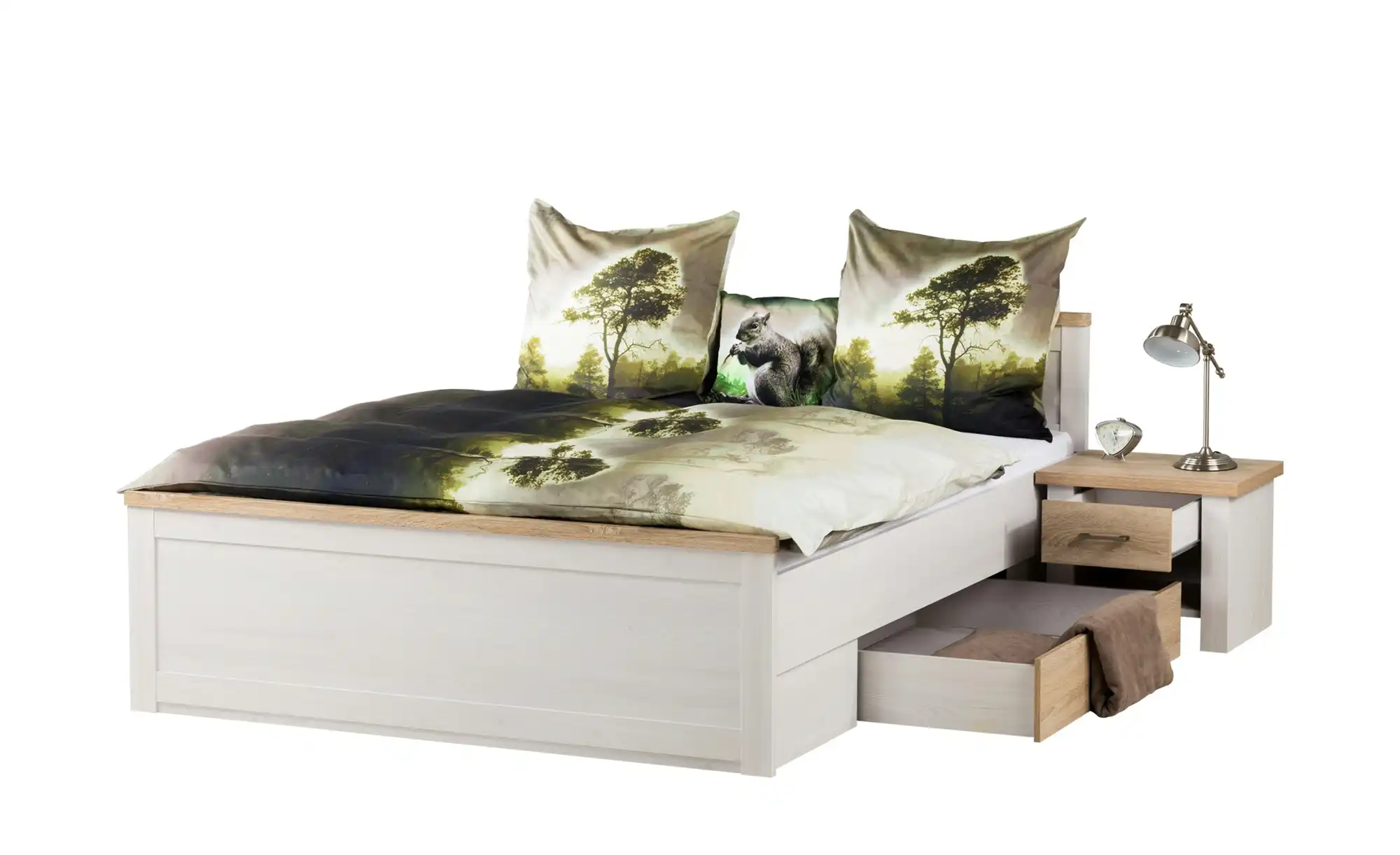 Bett mit 2 Nachtkommoden