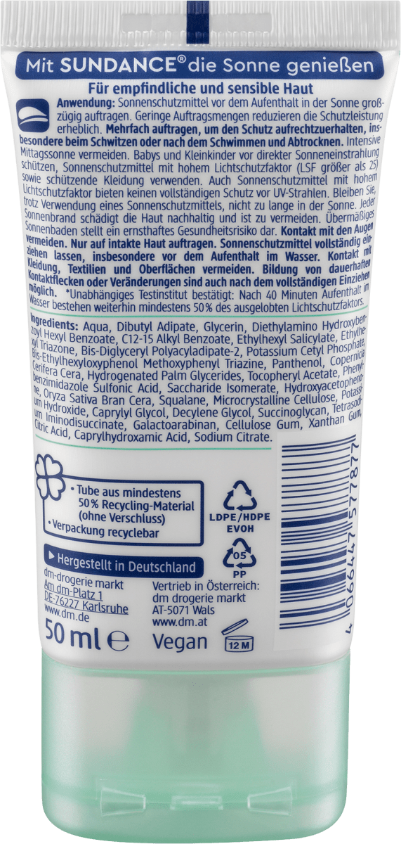 Sonnenfluid Gesicht sensitiv LSF 50+, 50ml, 50 ml
