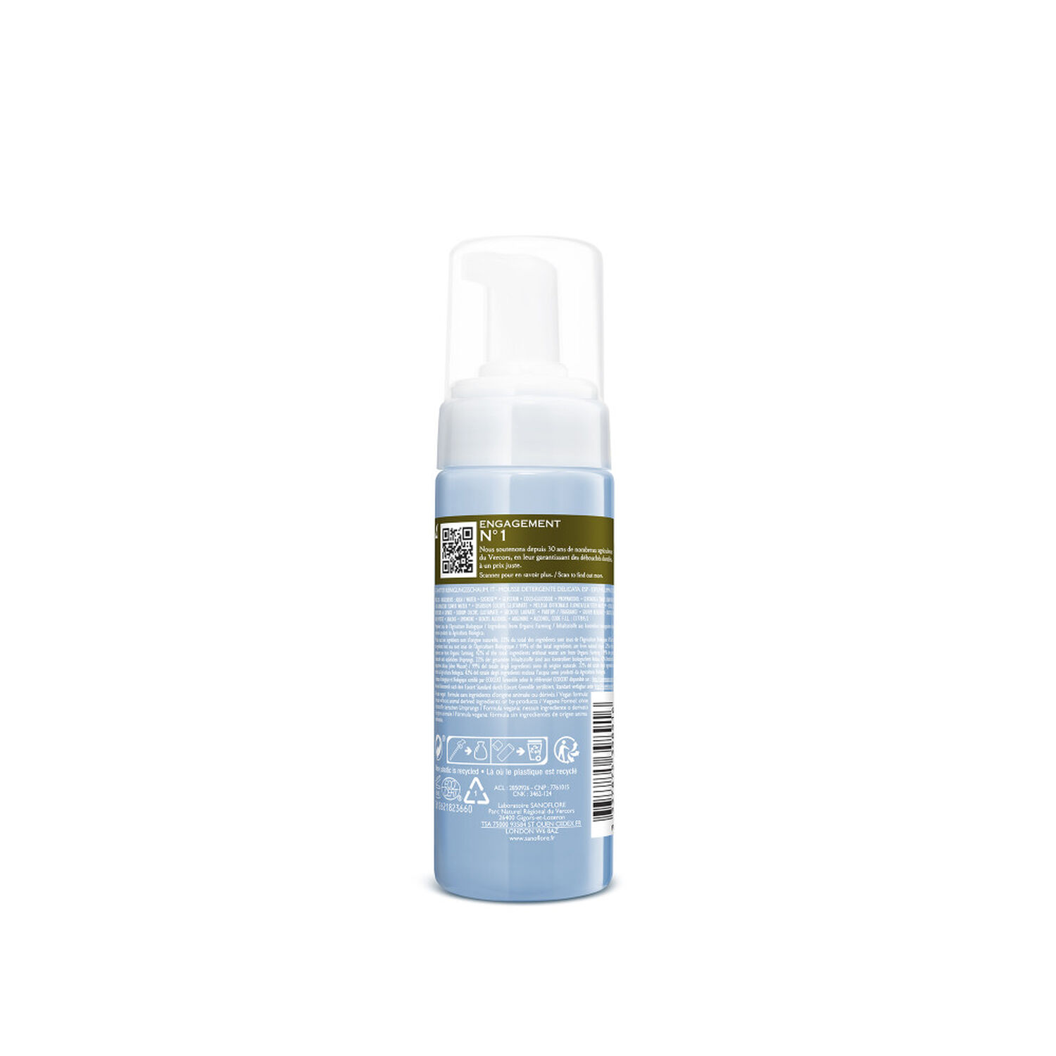 Sanoflore Aciana Botanica Mousse d'eau Nettoyante 150 ml