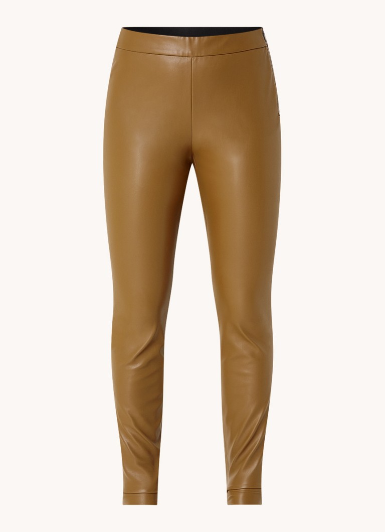 Calça legging skinny de cintura média em couro sintético HUGO BOSS Taslimah
