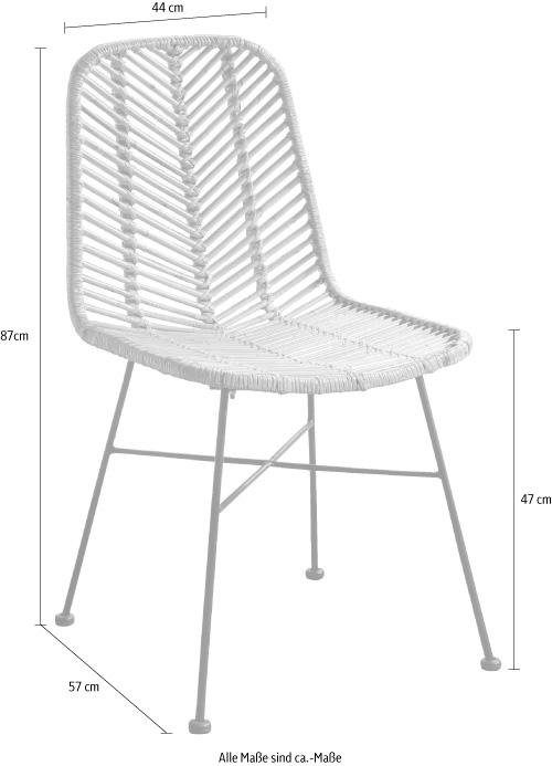 SIT Rattanstuhl Rattan Vintage (Set, 2 St), COUCH Lieblingsstücke, Shabby Chic, Vintage
