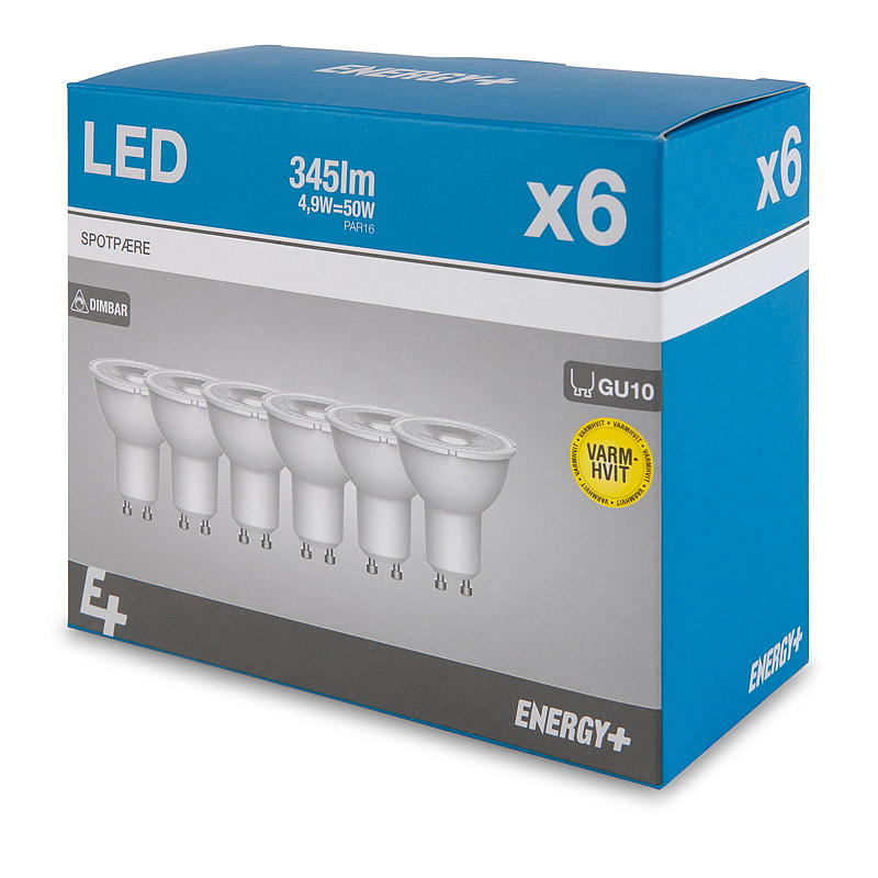 Energy Spotpære LED 345 lm 6-pk Energy  GU10