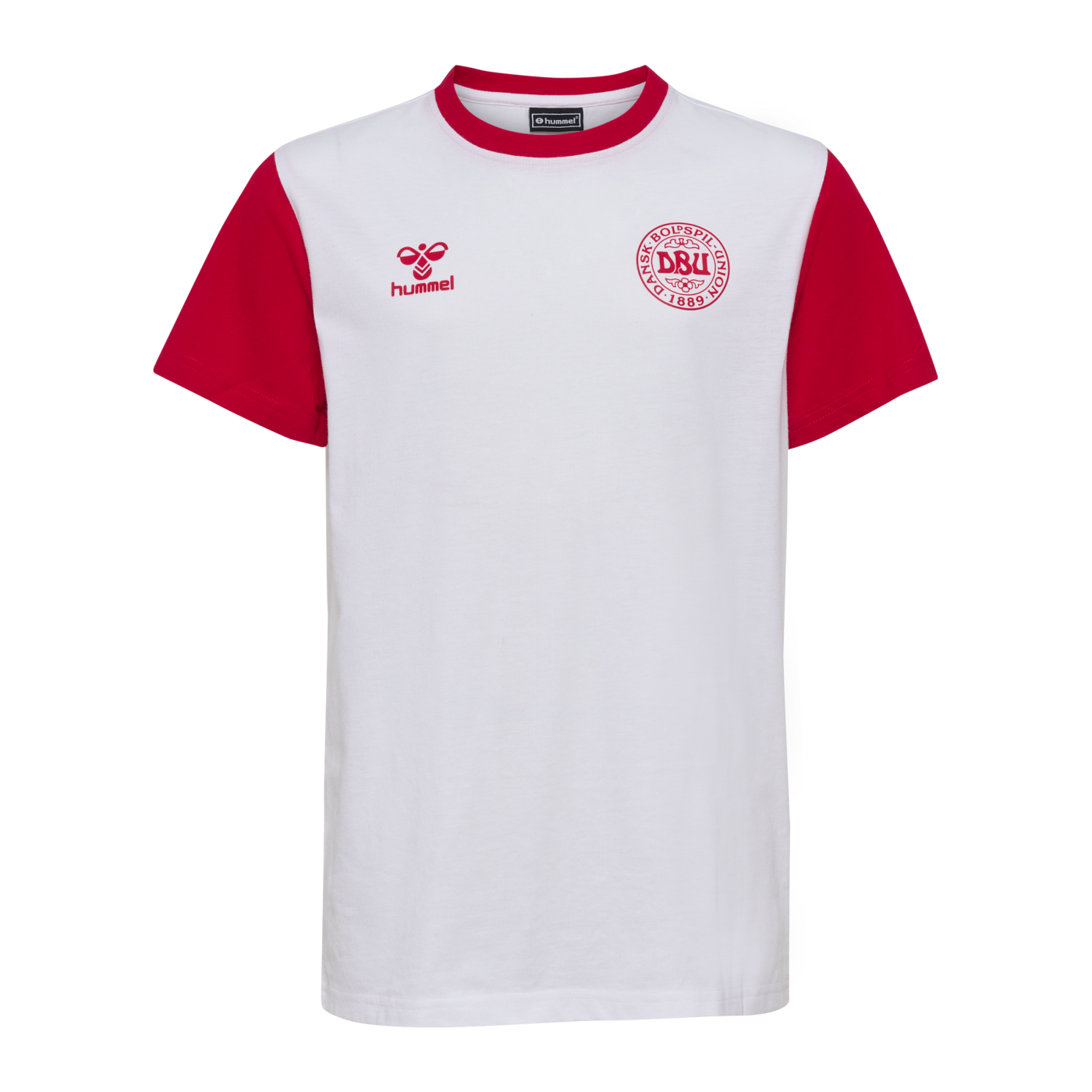 Hummel Dänemark Fan Blockshirt EM 2024 Kids Weiss F9160
