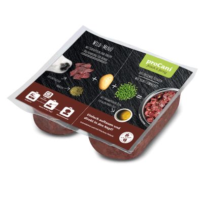 proCani BARF Wild Menü - mit Erbsen und Kartoffeln getreidefrei
