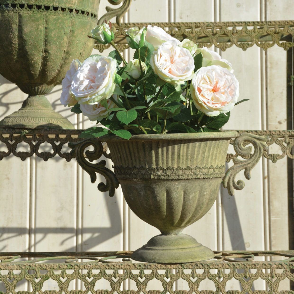 Esschert Design BV Bodenvase (1 St), Metal Grün Vase rund Größe S