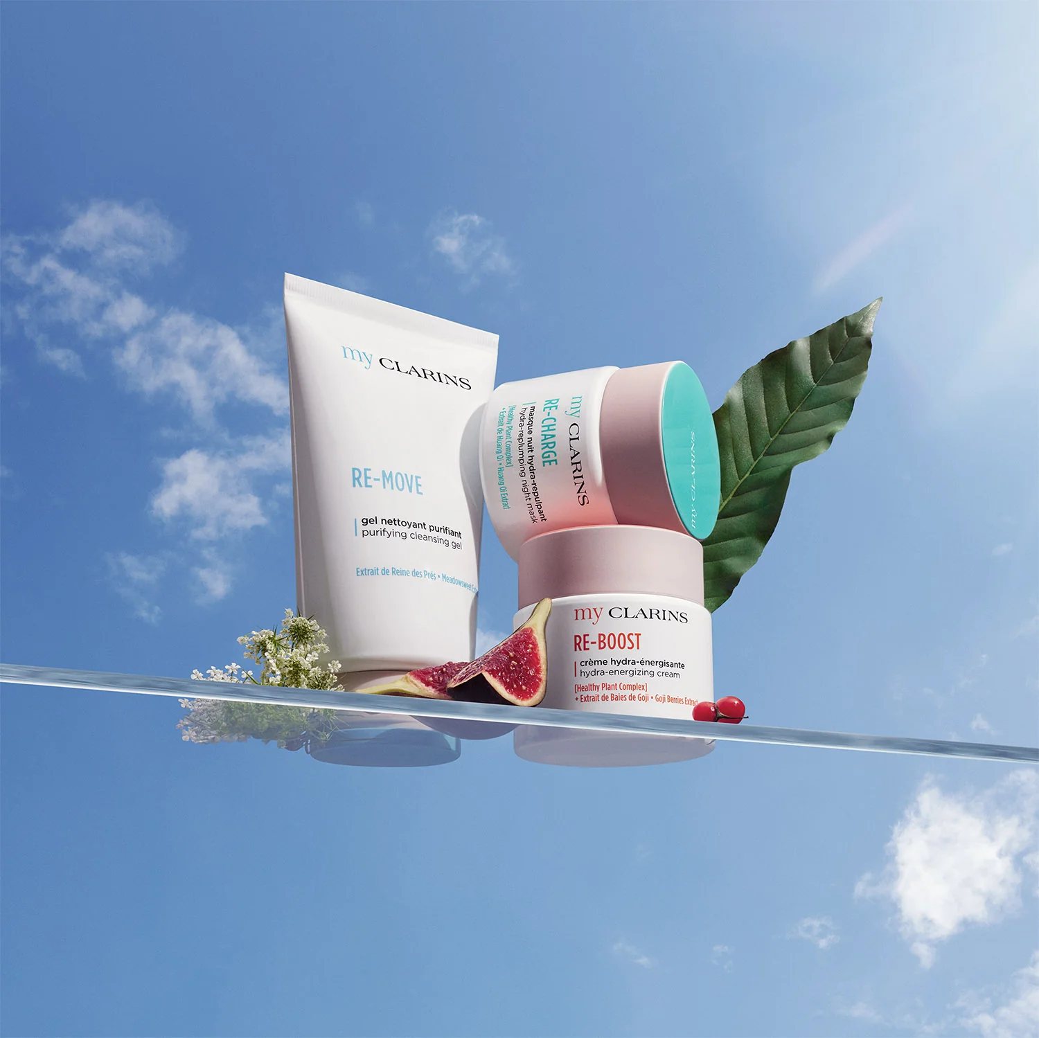 MY CLARINS RE-CHARGE Masque Nuit Hydra-Repulpant - Máscara facial hidratante, Tratamento facial noturno hidratante