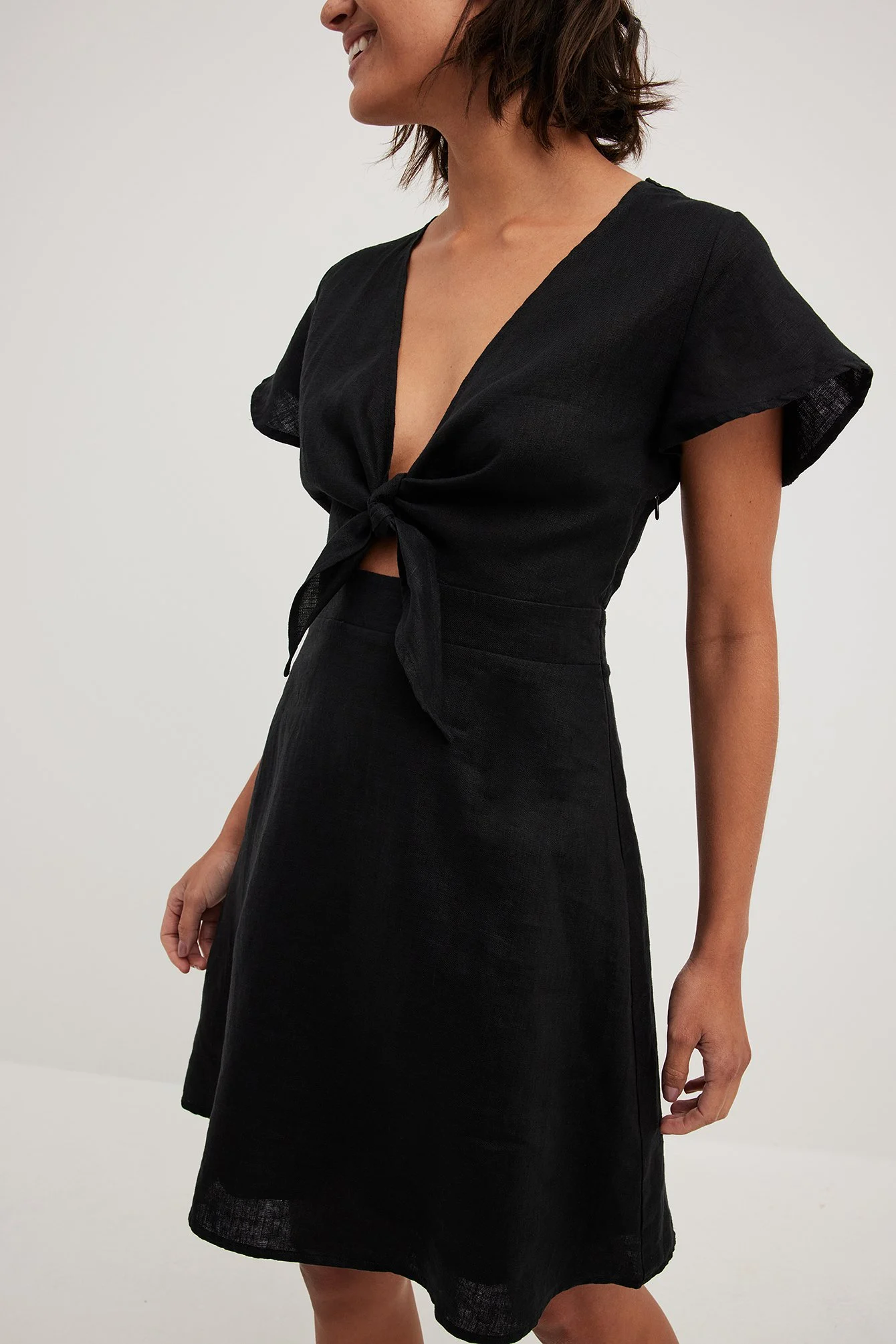 Hemdkleid mit Bindung vorne